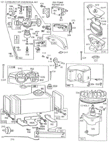 Carburetor & Fuel Tank Assy parts for Briggs & Stratton Engine 193702-0171-01 from AppliancePartsPros.com