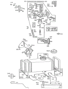 Carburetor & Fuel Tank Assy parts for Briggs & Stratton Engine 193707-0249-99 from AppliancePartsPros.com