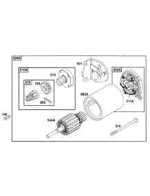Electric Starter parts for Briggs & Stratton Engine 194412-0113-99 from AppliancePartsPros.com