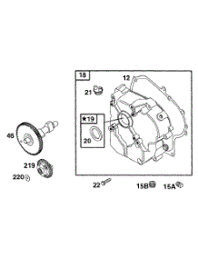 Crankcase Cover, Cam parts for Briggs & Stratton Engine 194412-1126-01 from AppliancePartsPros.com