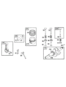 Piston Grp, Crank parts for Briggs & Stratton Engine 194412-1126-01 from AppliancePartsPros.com