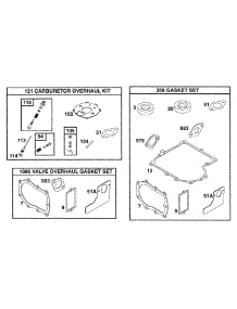 Gasket Sets parts for Briggs & Stratton Engine 194412-1130-02 from AppliancePartsPros.com