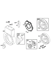 Blower Hsg, Flywheel, Screen parts for Briggs & Stratton Engine 194417-0116-99 from AppliancePartsPros.com