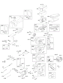 Controls, Fuel, Air Cleaner, Muffler parts for Briggs & Stratton Engine 194702-4526-99 from AppliancePartsPros.com