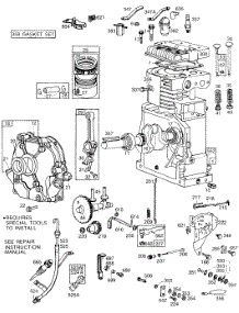 Cylinder,Crankcase,Controls parts for Briggs & Stratton Engine 195432-0291-01 from AppliancePartsPros.com