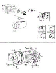 Gear Case Assembly,Mufflers parts for Briggs & Stratton Engine 195432-0291-01 from AppliancePartsPros.com