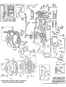 Cyl,Muffler,Crnkcse,Gear Cse parts for Briggs & Stratton Engine 195432-0631-01 from AppliancePartsPros.com