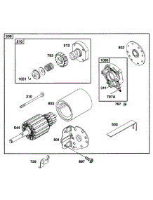 Electric Starter parts for Briggs & Stratton Engine 195432-0672-99 from AppliancePartsPros.com