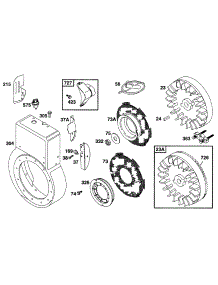 Blower Hsg,Flywheels,Screens parts for Briggs & Stratton Engine 195432-0730-99 from AppliancePartsPros.com