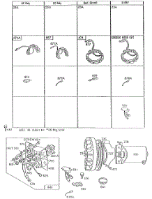 Alternator Chart, Elect Starter parts for Briggs & Stratton Engine 195432-1135-99 from AppliancePartsPros.com