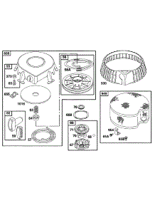 Rewind Assy parts for Briggs & Stratton Engine 195432-2236-99 from AppliancePartsPros.com