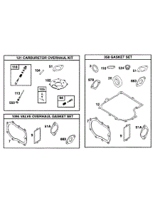 Gasket Sets parts for Briggs & Stratton Engine 195435-1145-01 from AppliancePartsPros.com