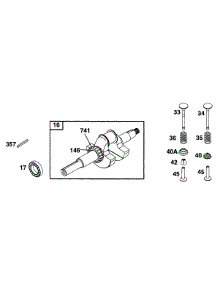 Crankshaft parts for Briggs & Stratton Engine 195436-1163-01 from AppliancePartsPros.com