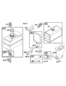 Fuel Tank Assys parts for Briggs & Stratton Engine 195436-1163-01 from AppliancePartsPros.com