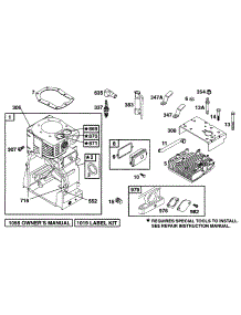 Cylinder, Head parts for Briggs & Stratton Engine 195437-1042-01 from AppliancePartsPros.com