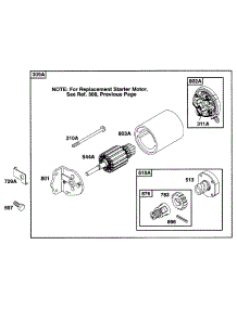 Electric Starter parts for Briggs & Stratton Engine 195437-1165-01 from AppliancePartsPros.com