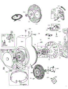 Blower Hsg,Flywheels,Screens parts for Briggs & Stratton Engine 195452-0262-01 from AppliancePartsPros.com