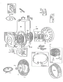 Blower Hsg, Rewind, Flywheel parts for Briggs & Stratton Engine 195452-4049-02 from AppliancePartsPros.com