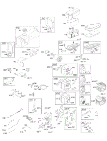 Fuel, Control Bracket, Muffler, Air Cleaner parts for Briggs & Stratton Engine 195707-0127-01 from AppliancePartsPros.com