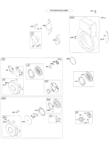 Blower Housing, Guards, Rewind Starter parts for Briggs & Stratton Engine 196432-0160-01 from AppliancePartsPros.com