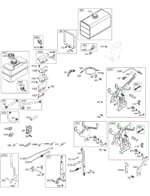 Controls, Springs, Fuel Tank, Hoses parts for Briggs & Stratton Engine 196437-0166-01 from AppliancePartsPros.com