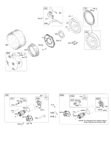 Electric Starter, Flywheel, Armature parts for Briggs & Stratton Engine 196457-0048-02 from AppliancePartsPros.com