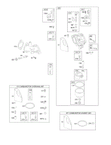 Carburetor, Gaskets parts for Briggs & Stratton Engine 196702-0173-01 from AppliancePartsPros.com