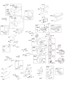 Controls, Fuel, Air Cleaner, Mufflers parts for Briggs & Stratton Engine 196707-0153-01 from AppliancePartsPros.com