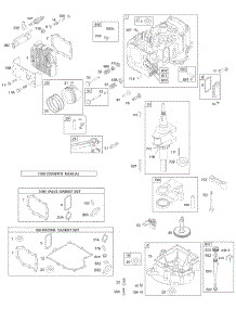 Cylinder, Head, Piston / Ring, Crankshaft,Counterweight, Sump, Oil, Gasket Sets, Cam parts for Briggs & Stratton Engine 196707-0153-01 from AppliancePartsPros.com