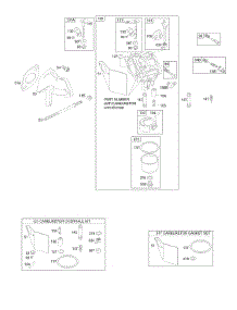 Carburetor Group parts for Briggs & Stratton Engine 197412-0073-01 from AppliancePartsPros.com
