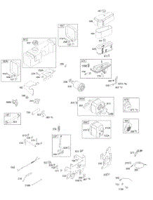Controls, Muffler, Fuel, Air Cleaner parts for Briggs & Stratton Engine 197707-0120-E1 from AppliancePartsPros.com