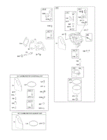 Carburetor, Gaskets parts for Briggs & Stratton Engine 197707-1025-E1 from AppliancePartsPros.com