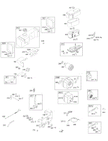 Controls, Muffler, Fuel, Air Cleaner parts for Briggs & Stratton Engine 198702-0143-E1 from AppliancePartsPros.com