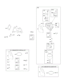 Carburetor, Gaskets parts for Briggs & Stratton Engine 198707-0145-E1 from AppliancePartsPros.com