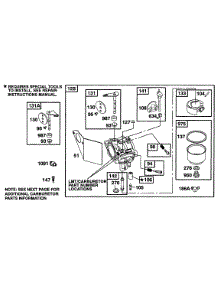 Carburetor Group parts for Briggs & Stratton Engine 19A402-0199-01 from AppliancePartsPros.com