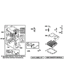 Cylinder parts for Briggs & Stratton Engine 19A402-0199-01 from AppliancePartsPros.com