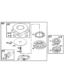 Rewind Starter Group parts for Briggs & Stratton Engine 19A402-0699-99 from AppliancePartsPros.com