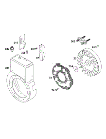 Blower Hsg, Flywheel parts for Briggs & Stratton Engine 19B412-0124-01 from AppliancePartsPros.com