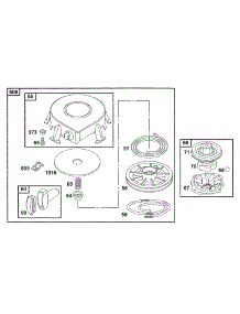 Rewind Assy parts for Briggs & Stratton Engine 19B412-0124-01 from AppliancePartsPros.com