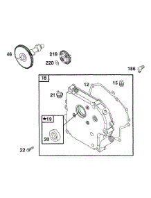 Crankcase Cover, Cam parts for Briggs & Stratton Engine 19B412-0128-01 from AppliancePartsPros.com