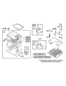 Cylinder, Head parts for Briggs & Stratton Engine 19C432-0056-01 from AppliancePartsPros.com