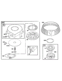 Rewind Assembly parts for Briggs & Stratton Engine 19C432-0056-01 from AppliancePartsPros.com