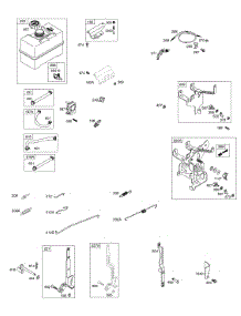 Controls, Fuel Tank, Springs / Links, Fuel Hoses parts for Briggs & Stratton Engine 19E412-0133-01 from AppliancePartsPros.com