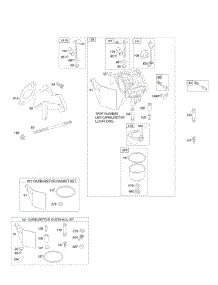 Carburetor, Carburetor Overhaul Kits parts for Briggs & Stratton Engine 19E412-1069-E1 from AppliancePartsPros.com