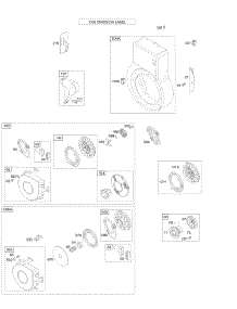 Blower Housing, Rewind Starter parts for Briggs & Stratton Engine 19F432-0133-01 from AppliancePartsPros.com