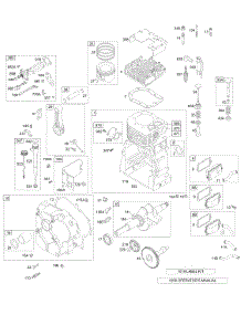 Crankshaft, Crankcase, Breather, Cylinder, Pistons, Oil parts for Briggs & Stratton Engine 19F432-1101-E1 from AppliancePartsPros.com