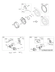 Electric Starter, Flywheel, Armature parts for Briggs & Stratton Engine 19F432-1137-E1 from AppliancePartsPros.com