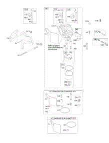 Carburetor parts for Briggs & Stratton Engine 19F437-0132-01 from AppliancePartsPros.com