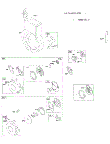 Blower Housing, Rewind Starter parts for Briggs & Stratton Engine 19G417-0681-A1 from AppliancePartsPros.com