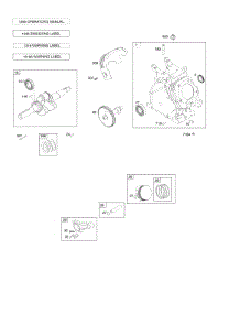 Cylinder, Lubrication, Camshaft, Operator's Manual, Piston / Rings / Connecting Rod, Pin, Warning Labels parts for Briggs & Stratton Engine 19H232-0110-B1 from AppliancePartsPros.com